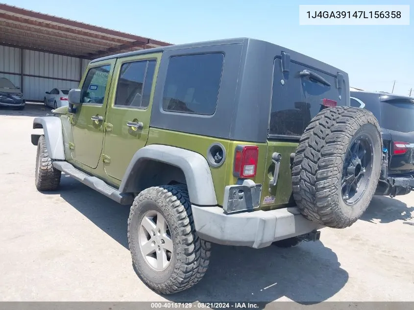 2007 Jeep Wrangler X VIN: 1J4GA39147L156358 Lot: 40157129