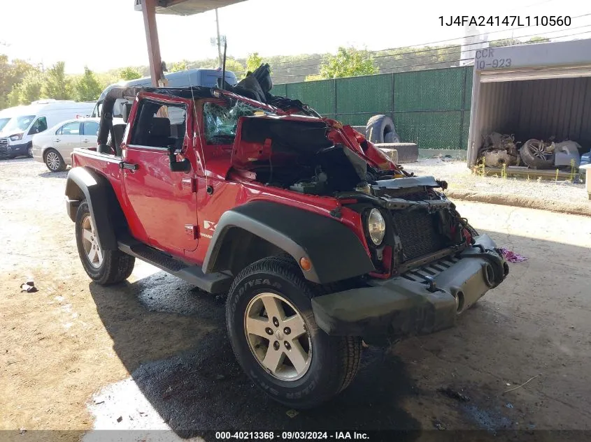 1J4FA24147L110560 2007 Jeep Wrangler X