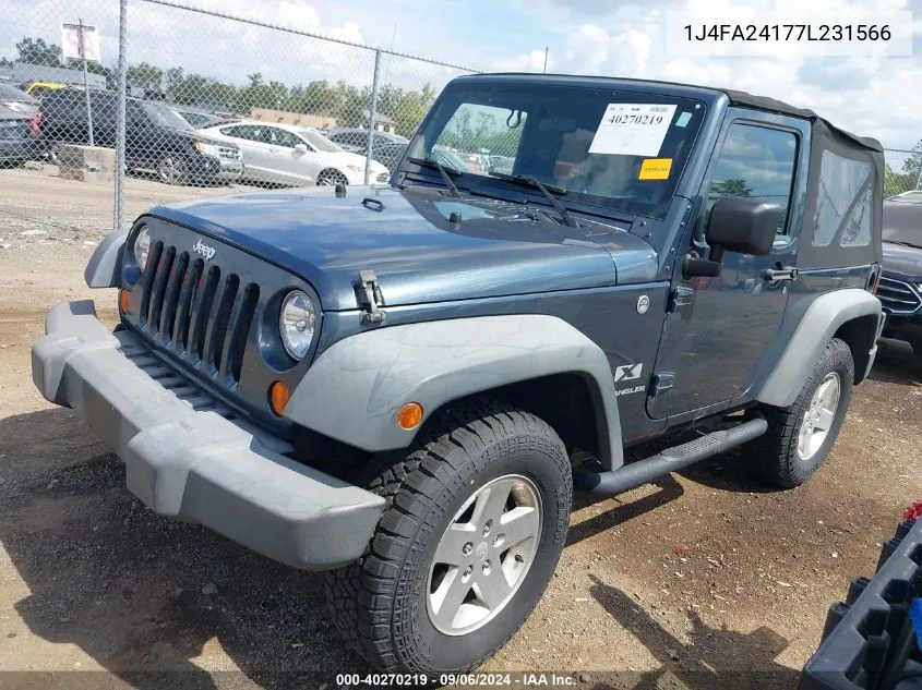 2007 Jeep Wrangler X VIN: 1J4FA24177L231566 Lot: 40270219