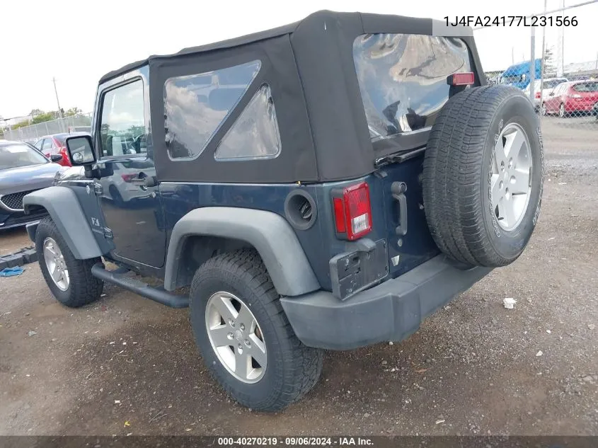 1J4FA24177L231566 2007 Jeep Wrangler X