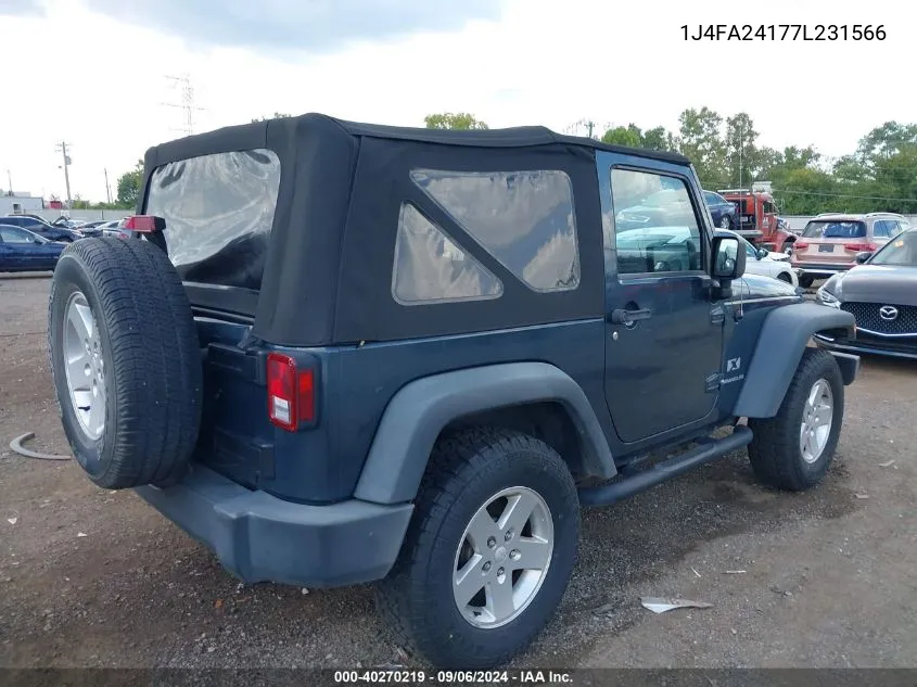 2007 Jeep Wrangler X VIN: 1J4FA24177L231566 Lot: 40270219