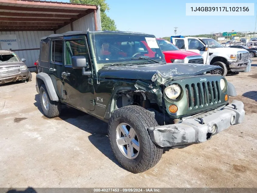 2007 Jeep Wrangler Unlimited X VIN: 1J4GB39117L102156 Lot: 40277453