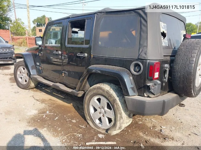 2007 Jeep Wrangler Sahara VIN: 1J4GA59117L101815 Lot: 40310945