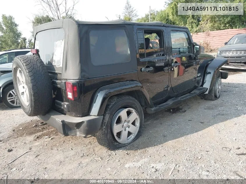 1J4GA59117L101815 2007 Jeep Wrangler Sahara