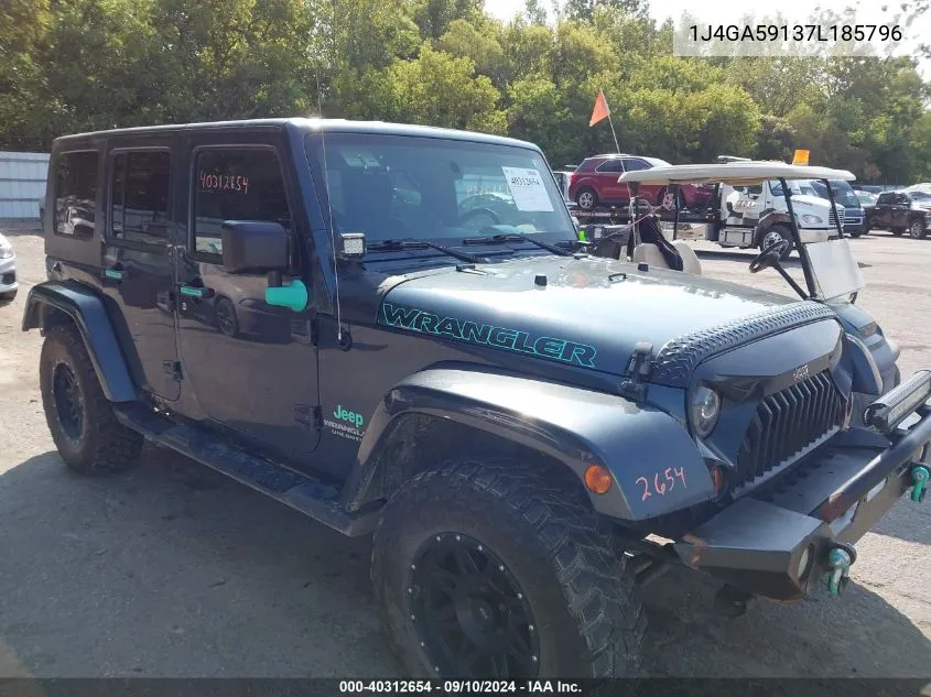 1J4GA59137L185796 2007 Jeep Wrangler Unlimited Sahara