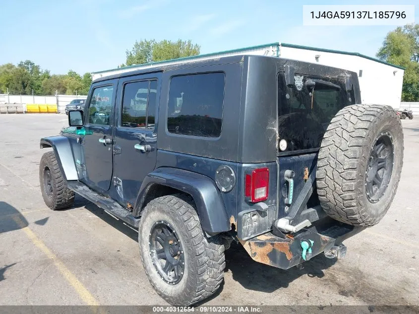 1J4GA59137L185796 2007 Jeep Wrangler Unlimited Sahara