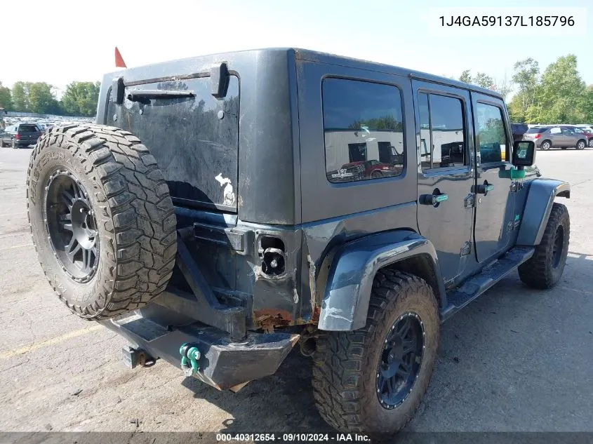 1J4GA59137L185796 2007 Jeep Wrangler Unlimited Sahara