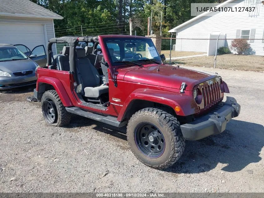 1J4FA54107L127437 2007 Jeep Wrangler Sahara