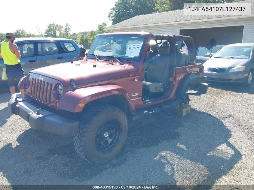 1J4FA54107L127437 2007 Jeep Wrangler Sahara