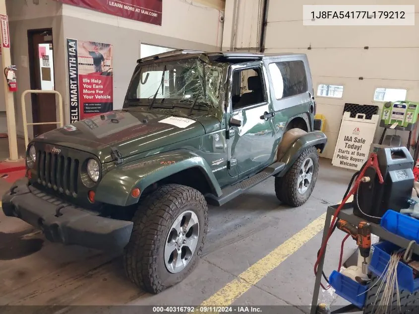 2007 Jeep Wrangler Sahara VIN: 1J8FA54177L179212 Lot: 40316792