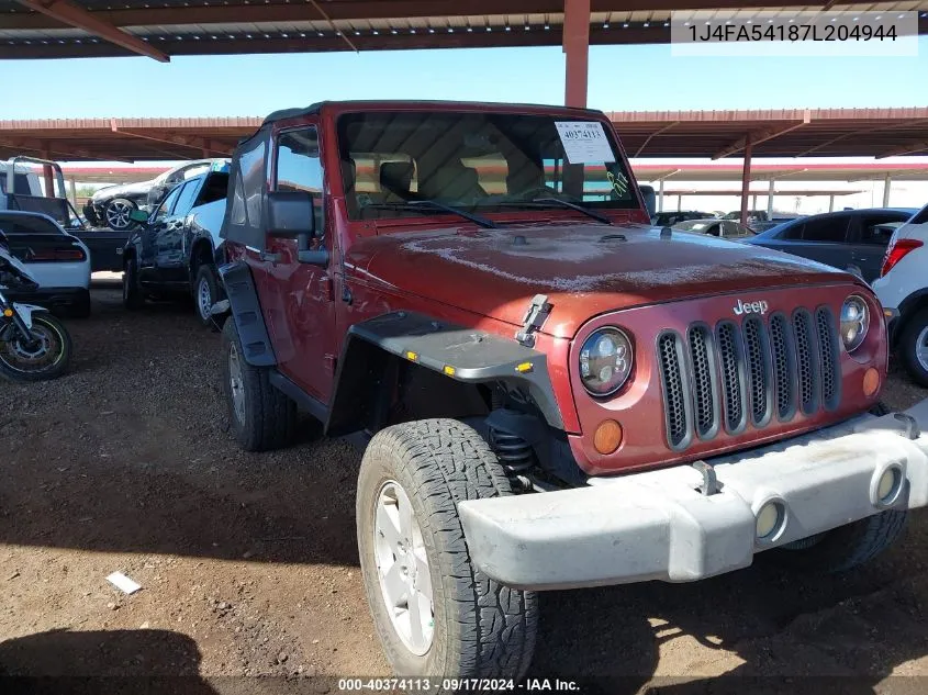 2007 Jeep Wrangler Sahara VIN: 1J4FA54187L204944 Lot: 40374113