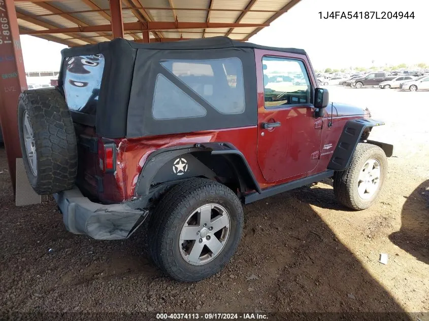 2007 Jeep Wrangler Sahara VIN: 1J4FA54187L204944 Lot: 40374113