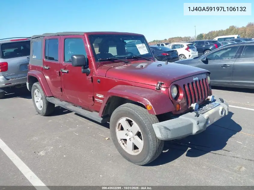 1J4GA59197L106132 2007 Jeep Wrangler Unlimited Sahara
