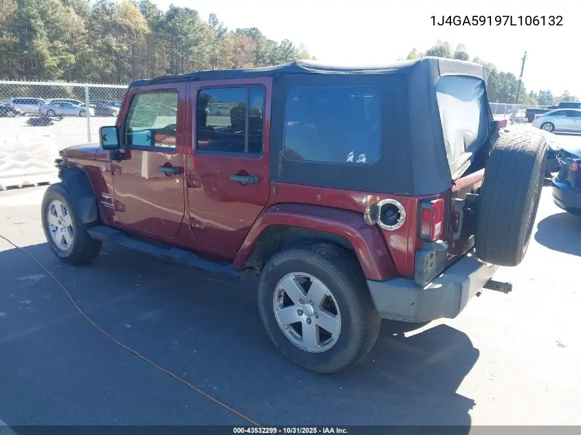 1J4GA59197L106132 2007 Jeep Wrangler Unlimited Sahara