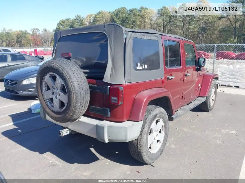 1J4GA59197L106132 2007 Jeep Wrangler Unlimited Sahara