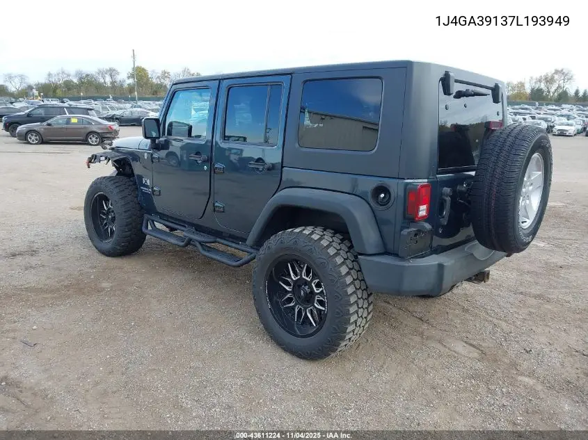 1J4GA39137L193949 2007 Jeep Wrangler Unlimited X