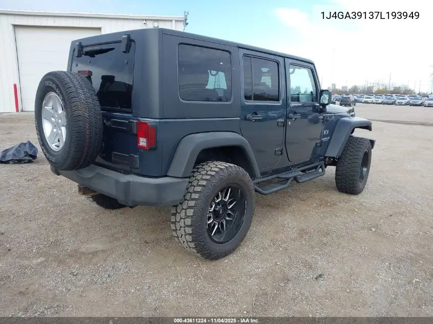 1J4GA39137L193949 2007 Jeep Wrangler Unlimited X