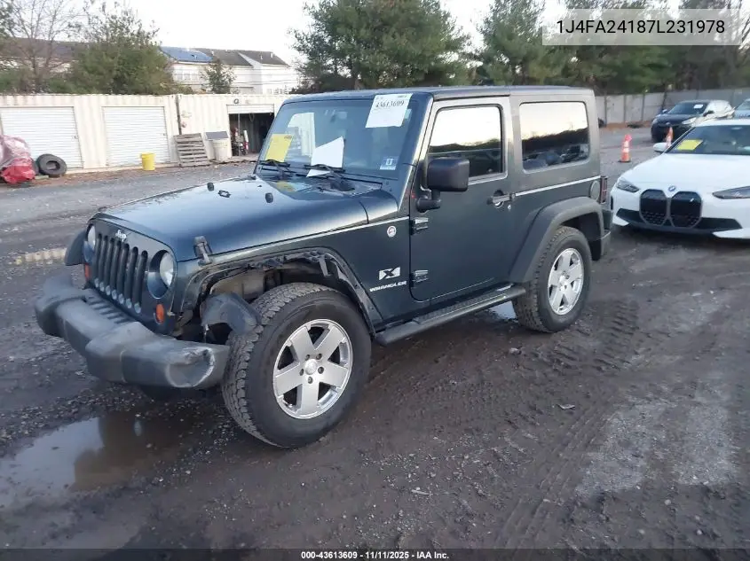 1J4FA24187L231978 2007 Jeep Wrangler X
