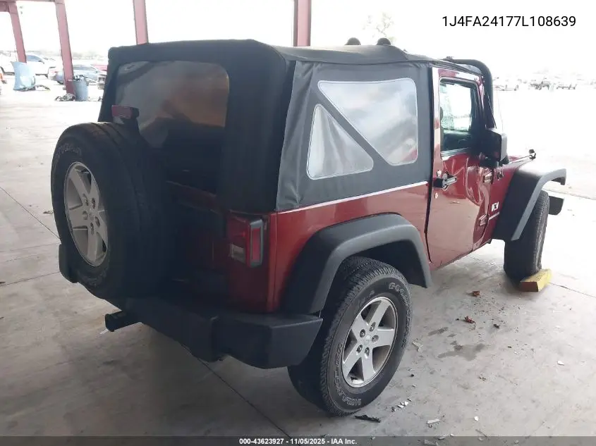 1J4FA24177L108639 2007 Jeep Wrangler X