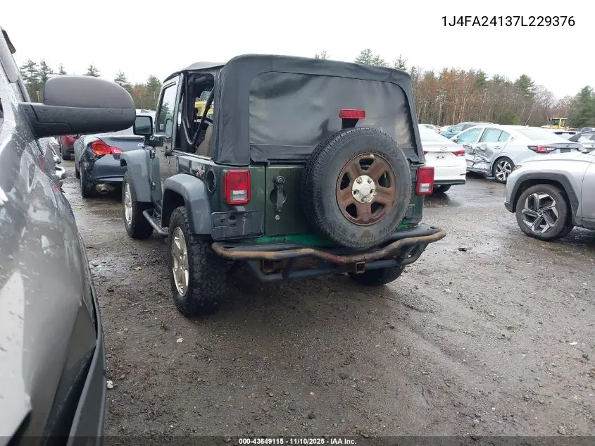 1J4FA24137L229376 2007 Jeep Wrangler X