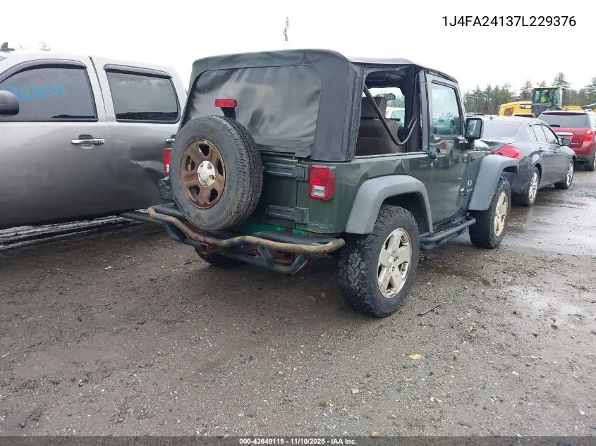 1J4FA24137L229376 2007 Jeep Wrangler X