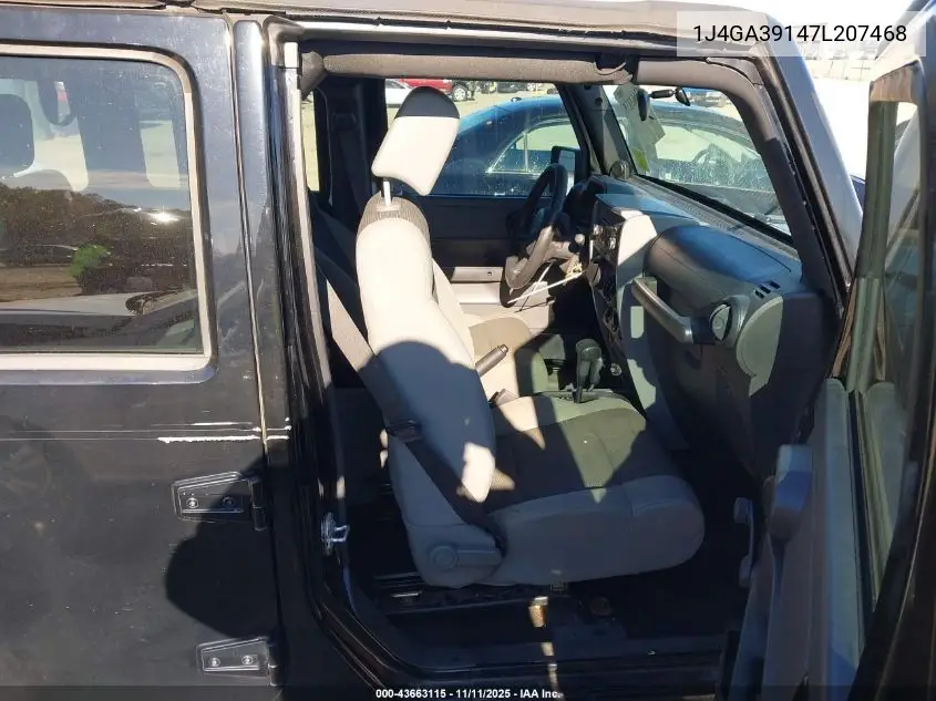1J4GA39147L207468 2007 Jeep Wrangler Unlimited X