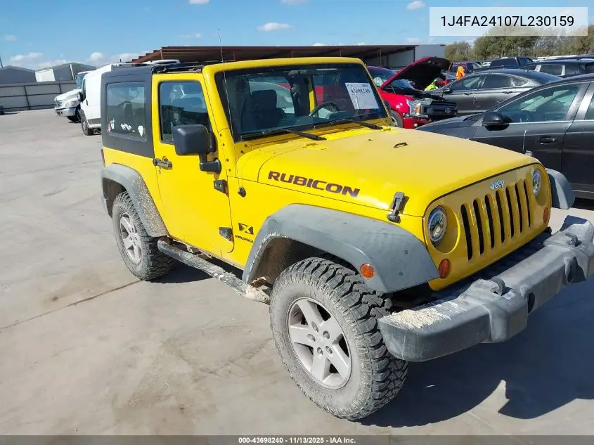 1J4FA24107L230159 2007 Jeep Wrangler X