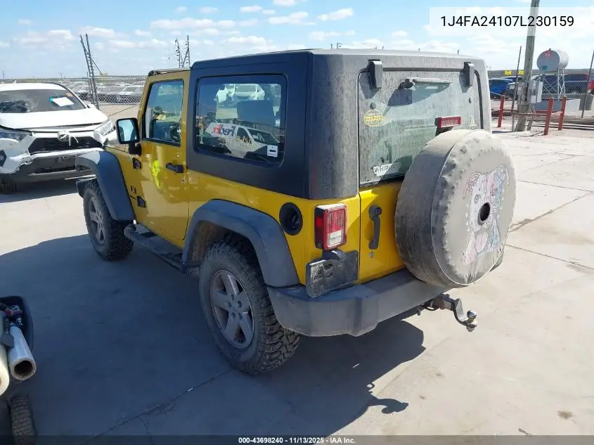 1J4FA24107L230159 2007 Jeep Wrangler X
