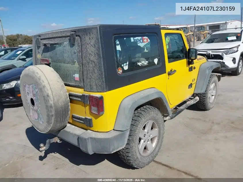 1J4FA24107L230159 2007 Jeep Wrangler X