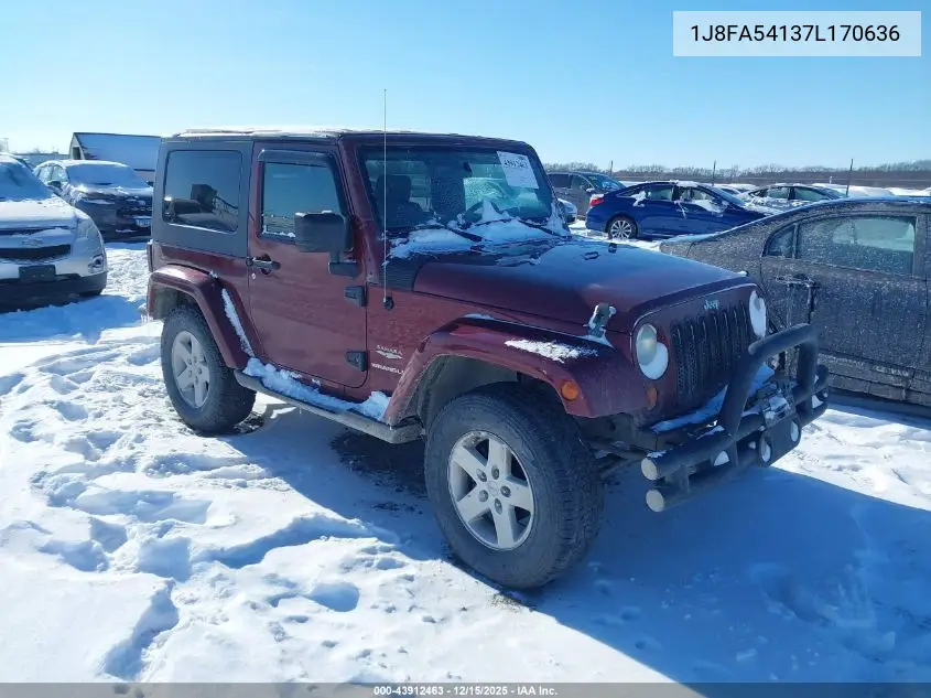 1J8FA54137L170636 2007 Jeep Wrangler Sahara