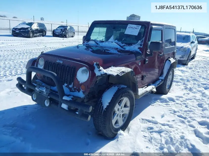 1J8FA54137L170636 2007 Jeep Wrangler Sahara