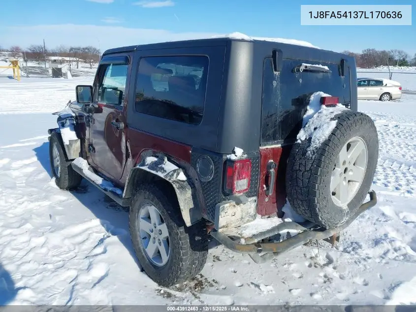 1J8FA54137L170636 2007 Jeep Wrangler Sahara