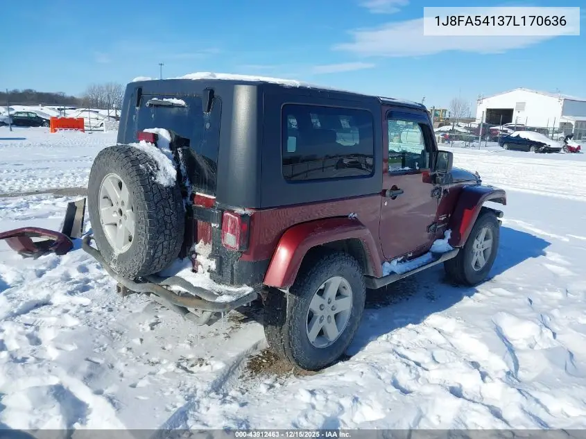 1J8FA54137L170636 2007 Jeep Wrangler Sahara