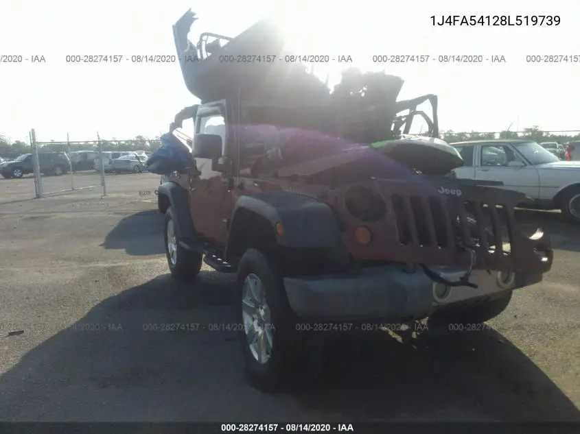 1J4FA54128L519739 2008 Jeep Wrangler Sahara