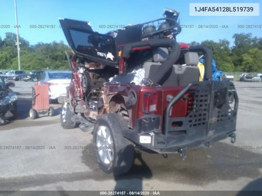 1J4FA54128L519739 2008 Jeep Wrangler Sahara