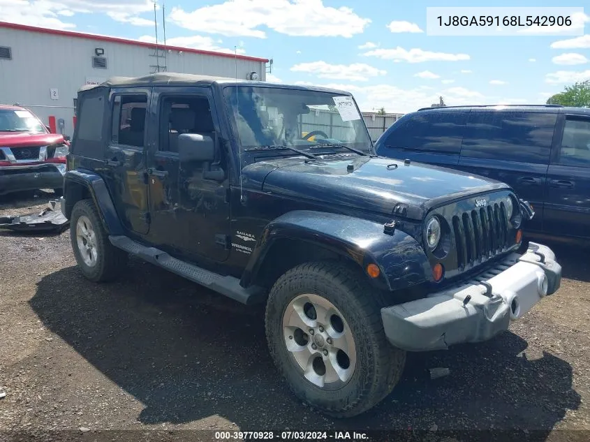 2008 Jeep Wrangler Unlimited Sahara VIN: 1J8GA59168L542906 Lot: 39770928