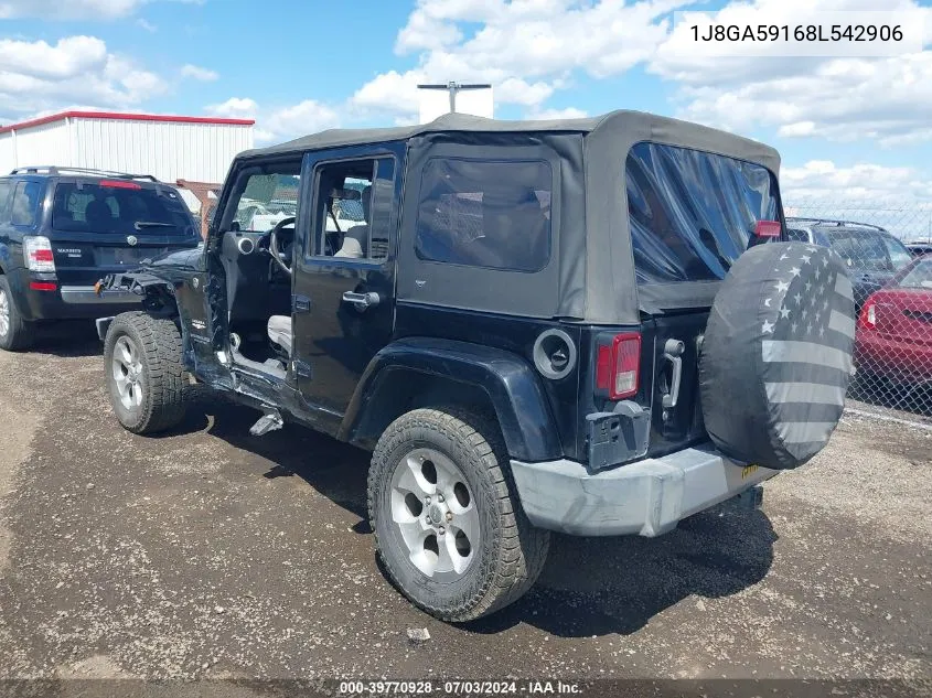 1J8GA59168L542906 2008 Jeep Wrangler Unlimited Sahara