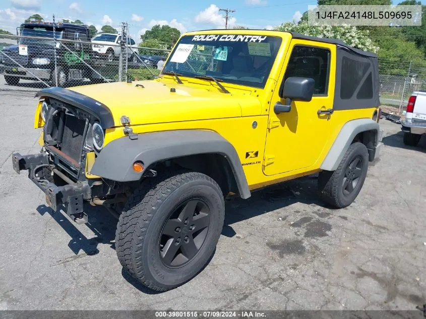 2008 Jeep Wrangler X VIN: 1J4FA24148L509695 Lot: 39801515