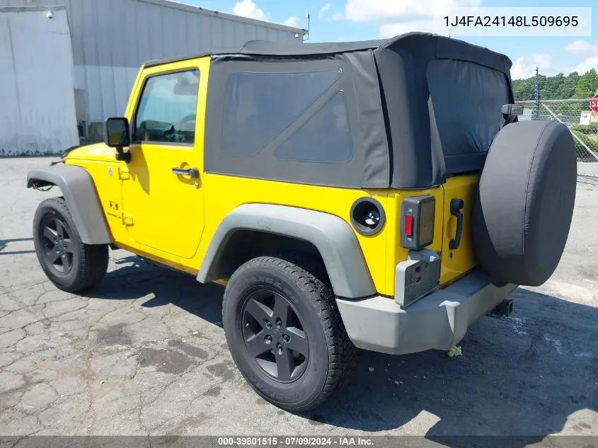 2008 Jeep Wrangler X VIN: 1J4FA24148L509695 Lot: 39801515