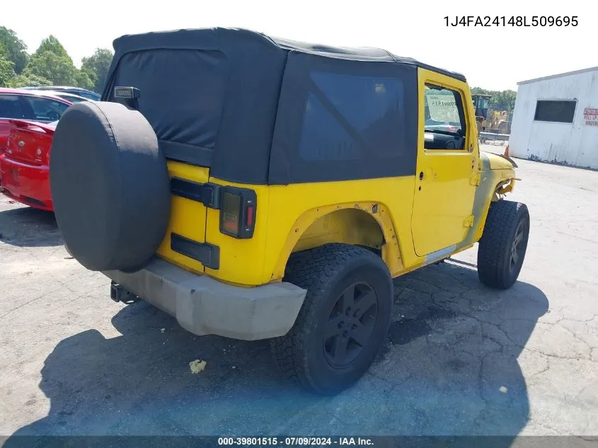 2008 Jeep Wrangler X VIN: 1J4FA24148L509695 Lot: 39801515