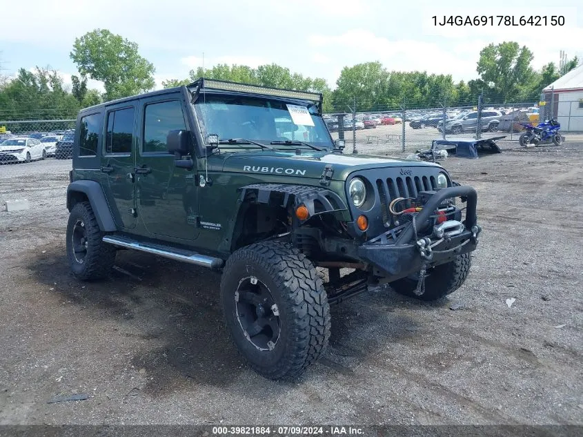 1J4GA69178L642150 2008 Jeep Wrangler Unlimited Rubicon