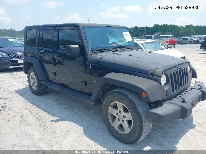 1J4GA39198L538936 2008 Jeep Wrangler Unlimited X