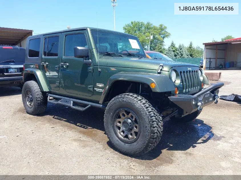 1J8GA59178L654436 2008 Jeep Wrangler Unlimited Sahara