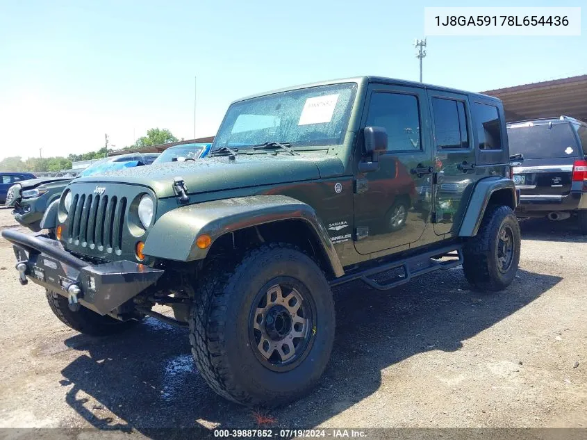 1J8GA59178L654436 2008 Jeep Wrangler Unlimited Sahara