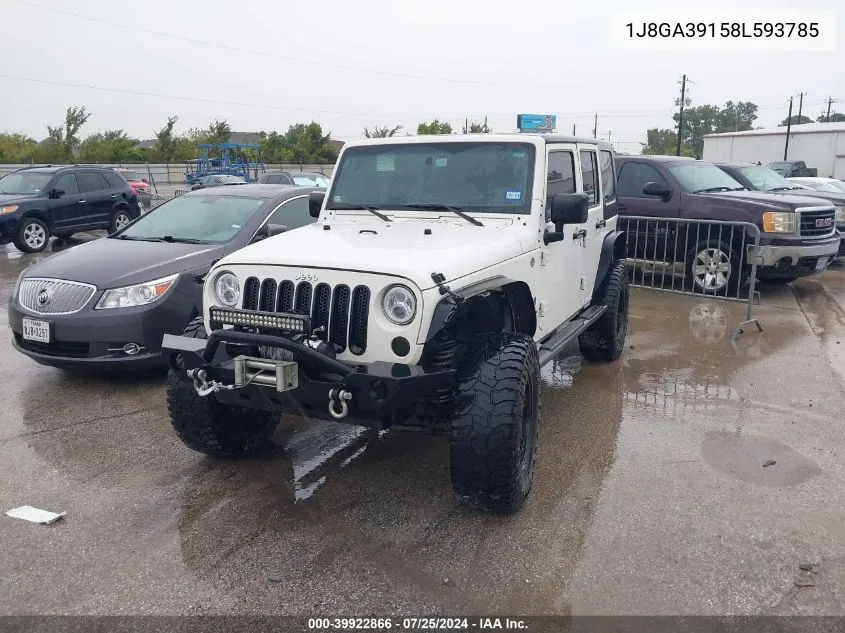 2008 Jeep Wrangler Unlimited X VIN: 1J8GA39158L593785 Lot: 39922866