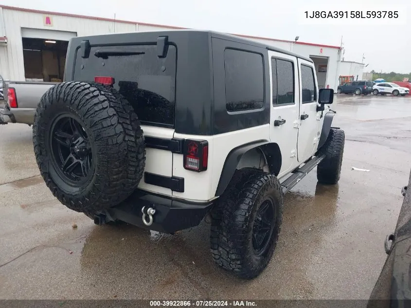 2008 Jeep Wrangler Unlimited X VIN: 1J8GA39158L593785 Lot: 39922866