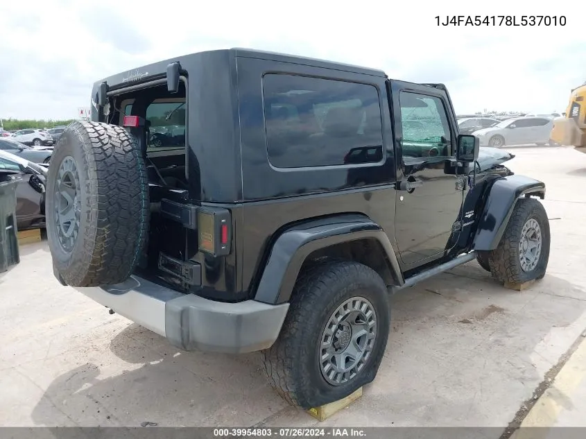 1J4FA54178L537010 2008 Jeep Wrangler Sahara