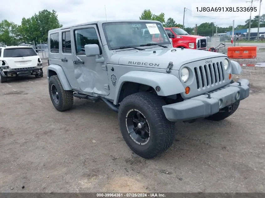 2008 Jeep Wrangler Unlimited Rubicon VIN: 1J8GA691X8L533695 Lot: 39964361