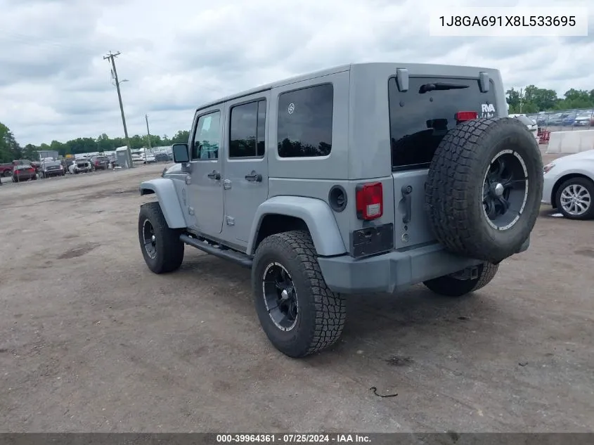 2008 Jeep Wrangler Unlimited Rubicon VIN: 1J8GA691X8L533695 Lot: 39964361