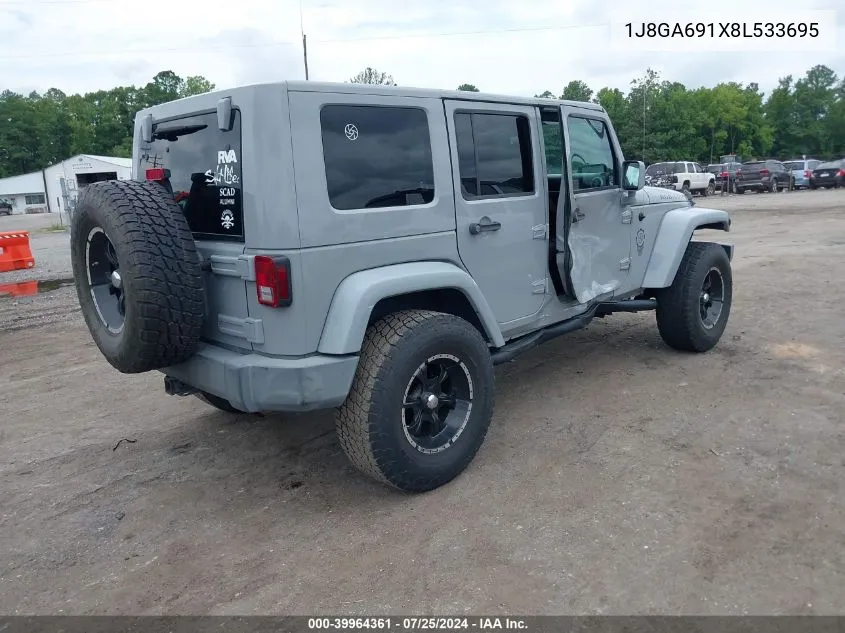 2008 Jeep Wrangler Unlimited Rubicon VIN: 1J8GA691X8L533695 Lot: 39964361